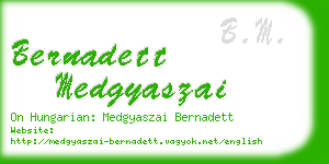 bernadett medgyaszai business card